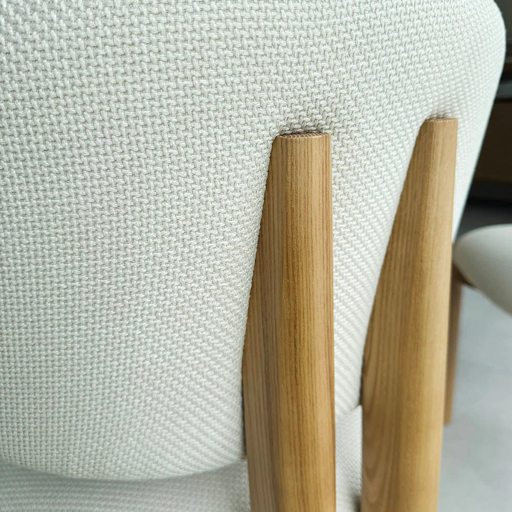 Simpson | Modern Coastal White Fabric Dining Chairs | Set Of 2 | White