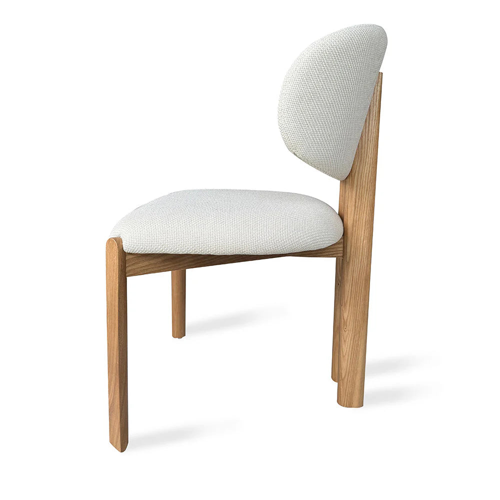 Simpson | Modern Coastal White Fabric Dining Chairs | Set Of 2 | White
