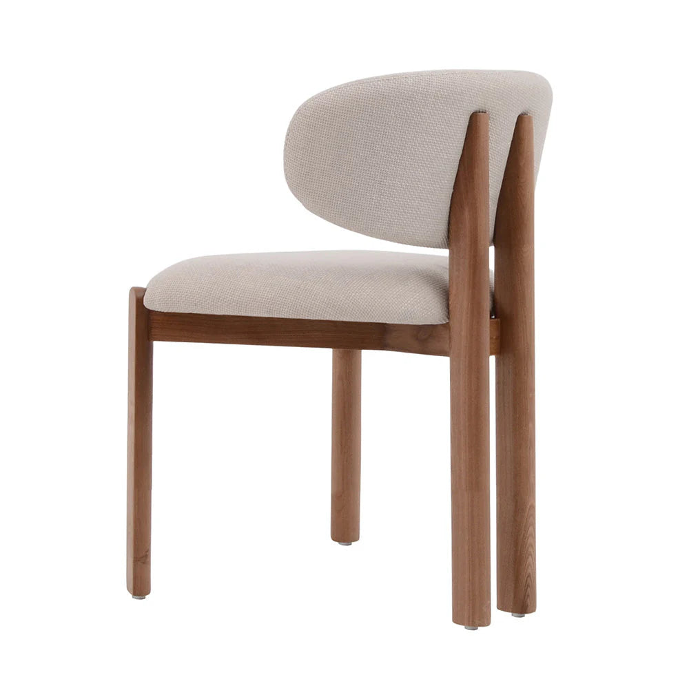 Simpson | Modern Coastal White Fabric Dining Chairs | Set Of 2 | White