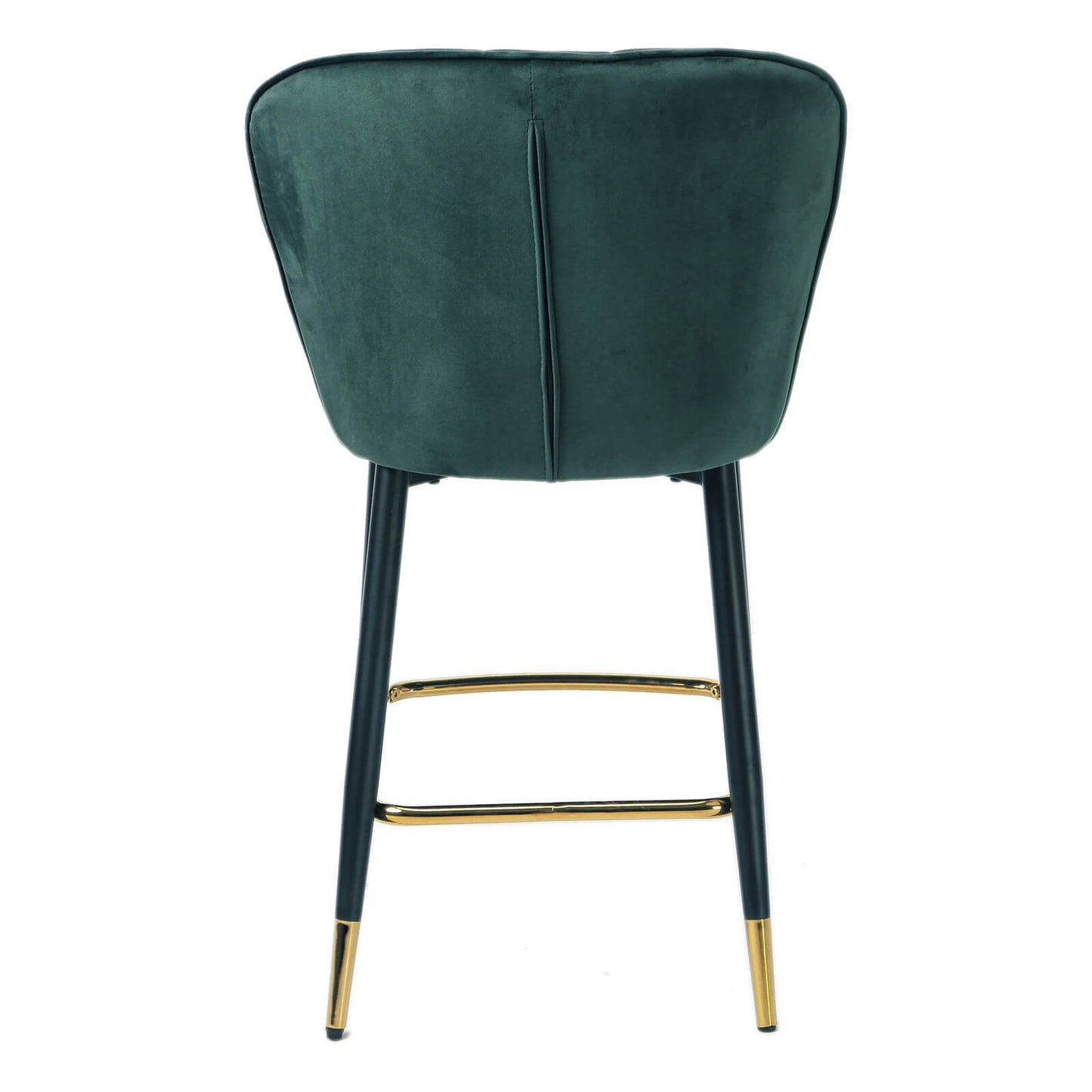 Taylor | Metal Modern Velvet Bar Stools | Set Of 2 | Green