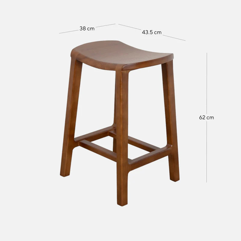 Woodside | Country Coastal Wooden Bar Stools | Walnut