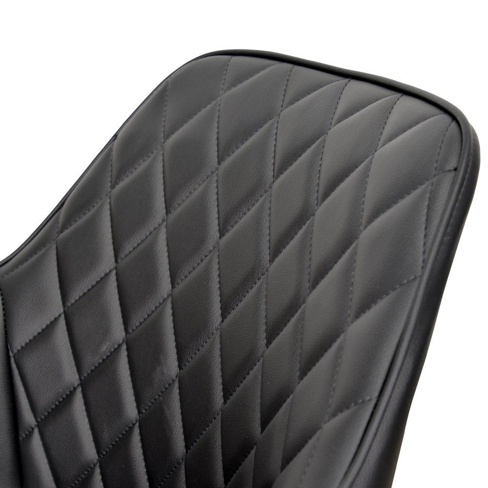 Astoria | Black, Cinnamon Brown, Leather Dining Chairs | Set Of 2 | Black