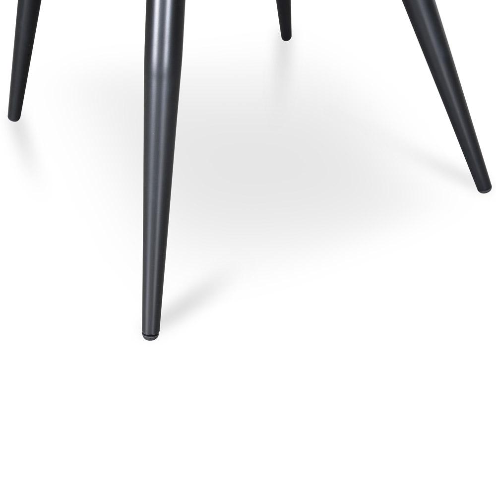 Astoria | Black, Cinnamon Brown, Leather Dining Chairs | Set Of 2 | Black