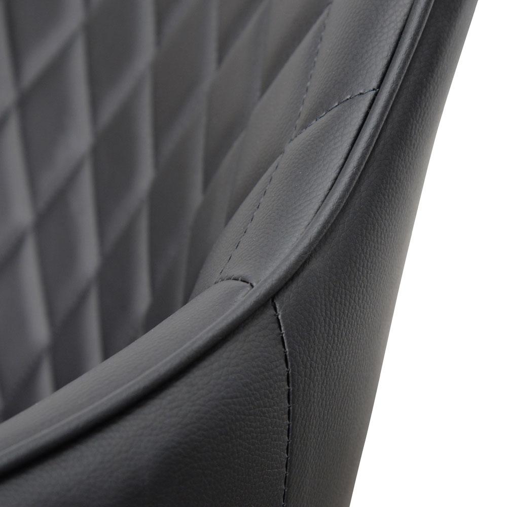 Astoria | Black, Cinnamon Brown, Leather Dining Chairs | Set Of 2 | Black