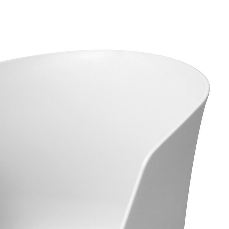 Angourie | White, Plastic, Coastal Natural Wooden Dining Chairs | Set Of 2 | White