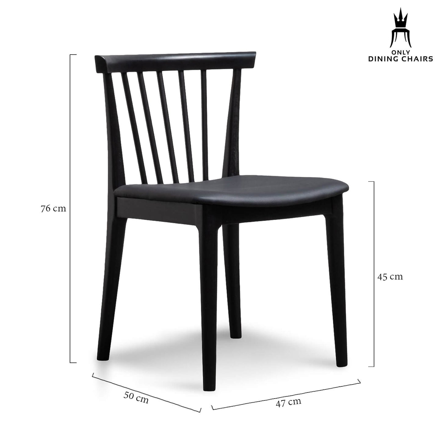 Barrington | Black Wooden Dining Chairs | Set Of 2 | Black