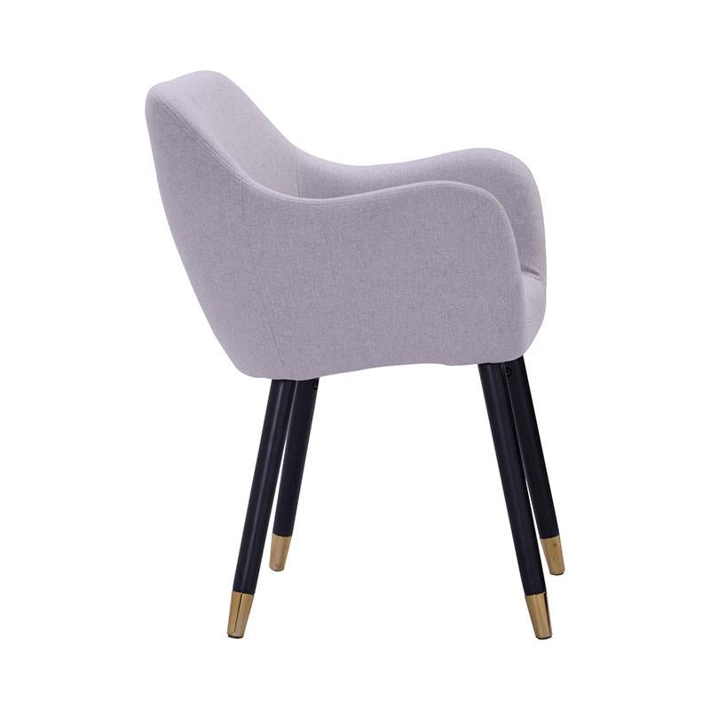 Balwyn | Grey Velvet, Modern Wooden Dining Chair | Grey