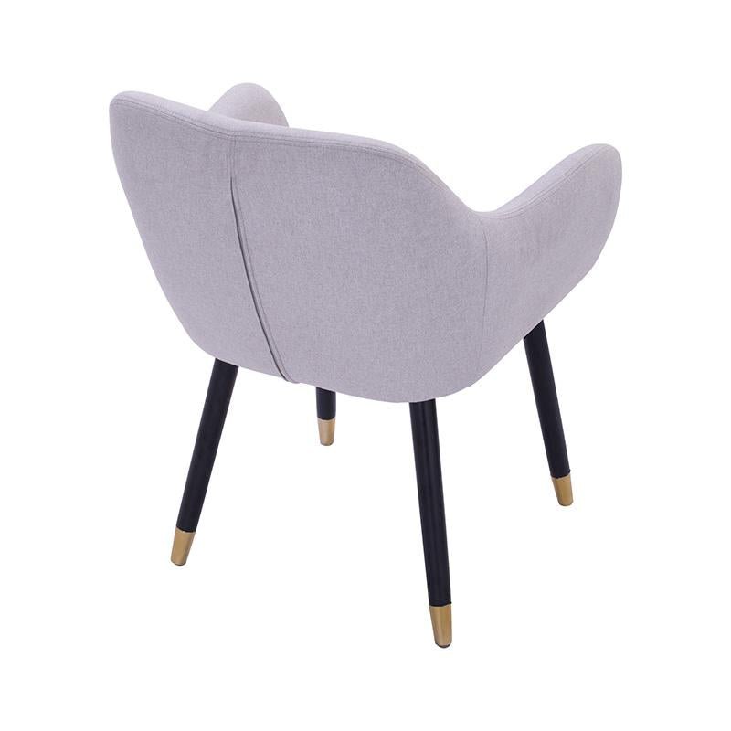 Balwyn | Grey Velvet, Modern Wooden Dining Chair | Grey