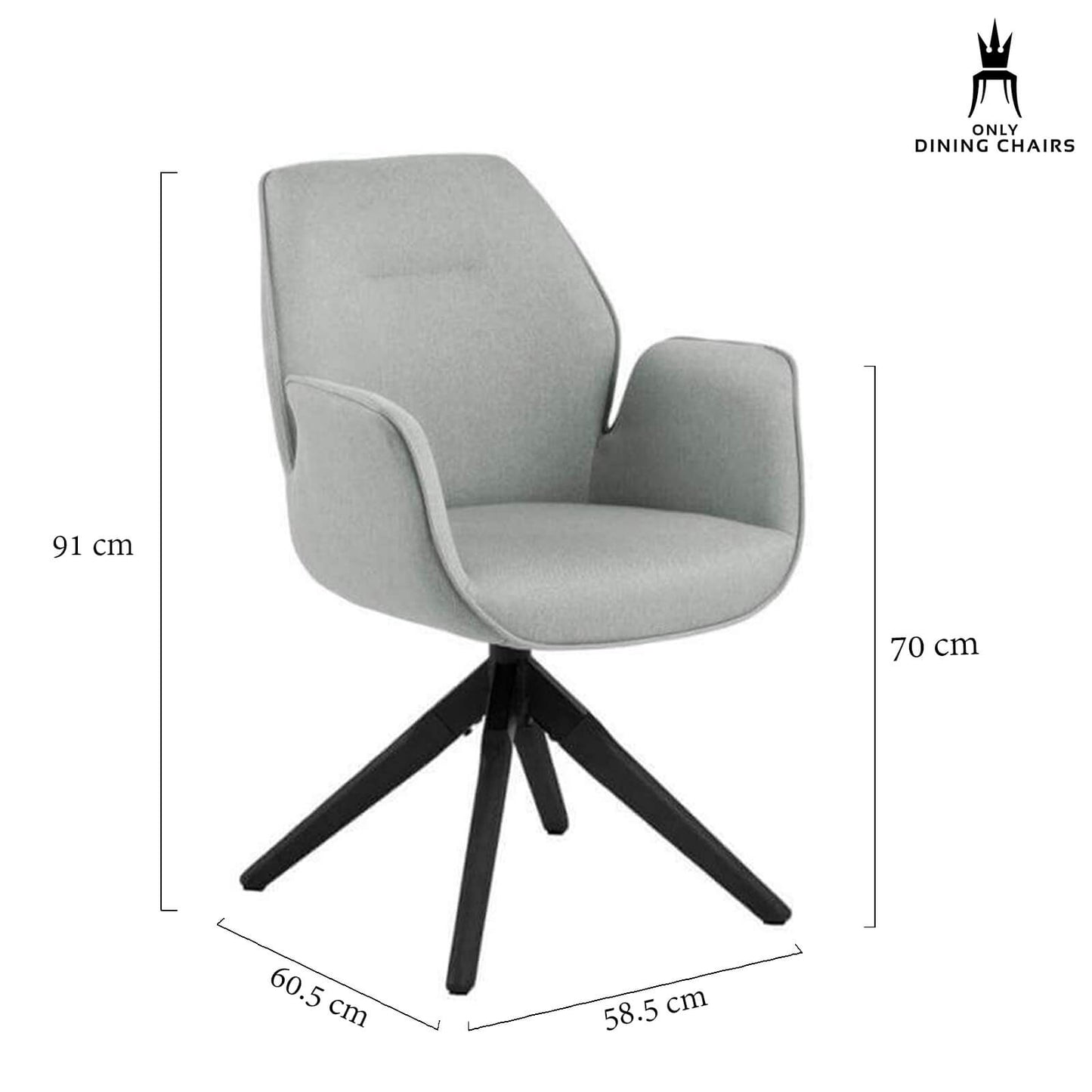 Contemporary Wooden Dining Chair with Arms