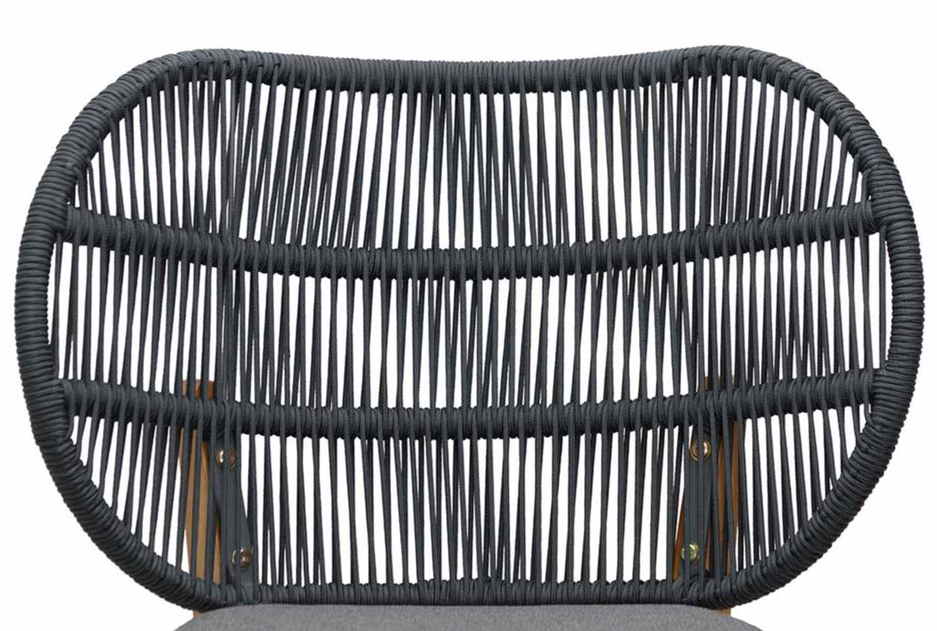Cascade | Anthracite Grey Coastal Wooden Outdoor Dining Chairs | Set Of 2 | Grey