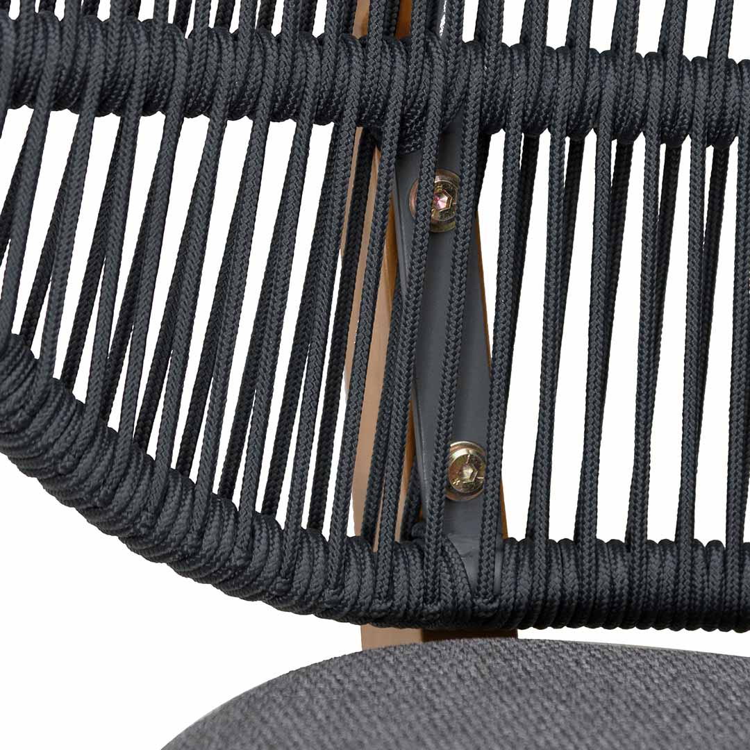 Cascade | Anthracite Grey Coastal Wooden Outdoor Dining Chairs | Set Of 2 | Grey