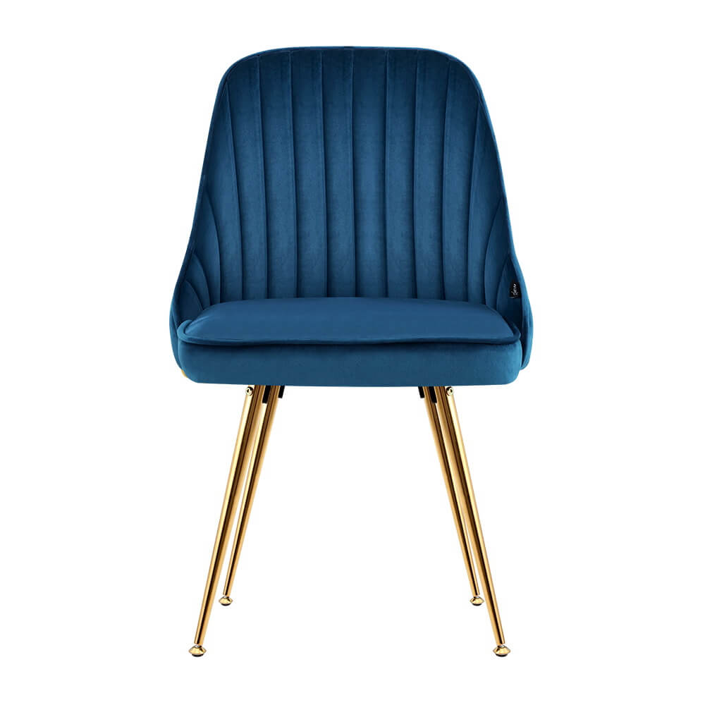 Electra | Modern Velvet Dining Chairs Australia | Set Of 2 | Blue