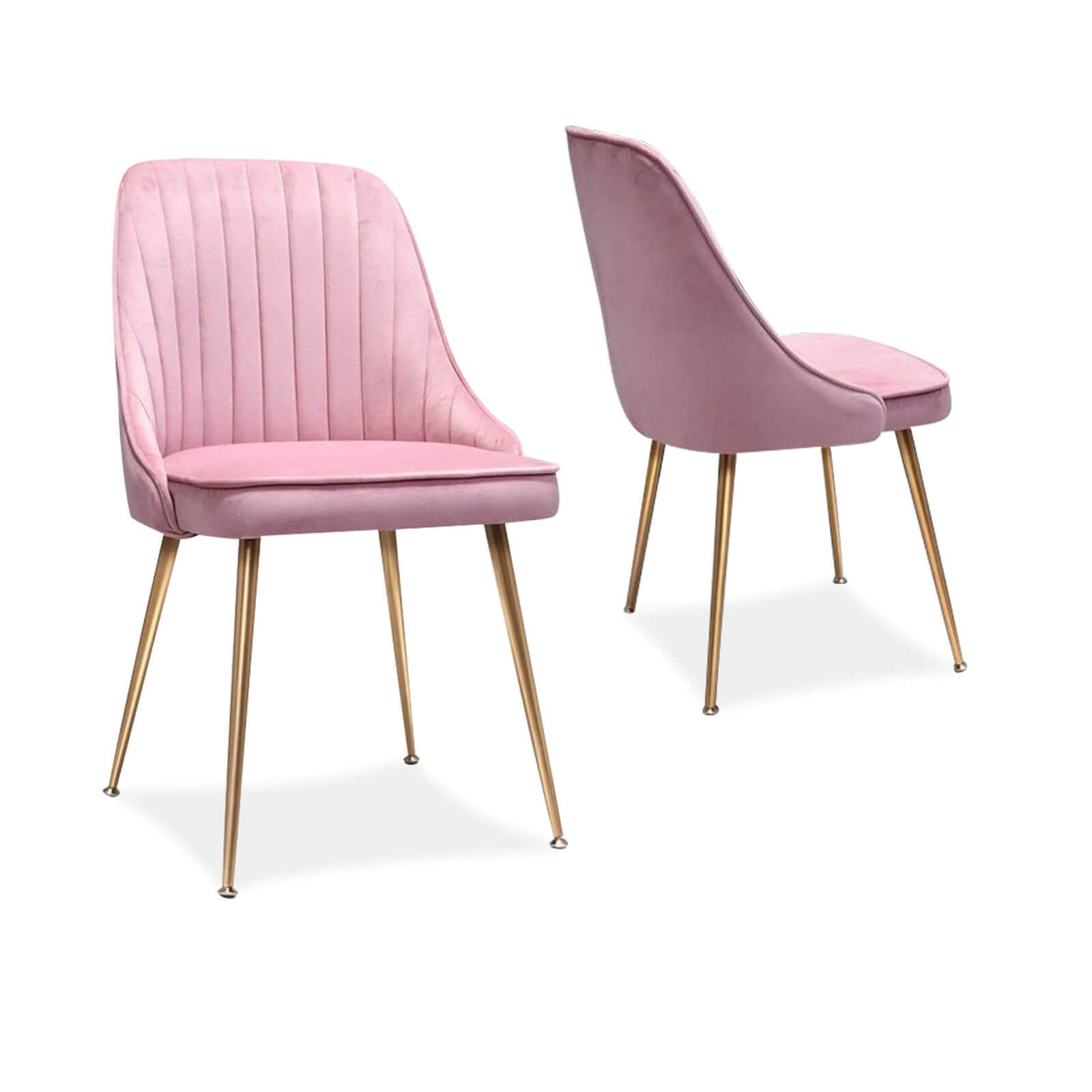 Electra | Modern Velvet Dining Chairs Australia | Set Of 2 | Pink