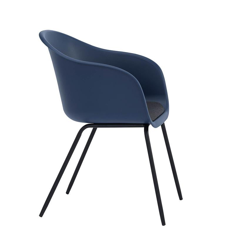 Kaida | Plastic Mid Century Dining Chairs | Set Of 2 | Blue