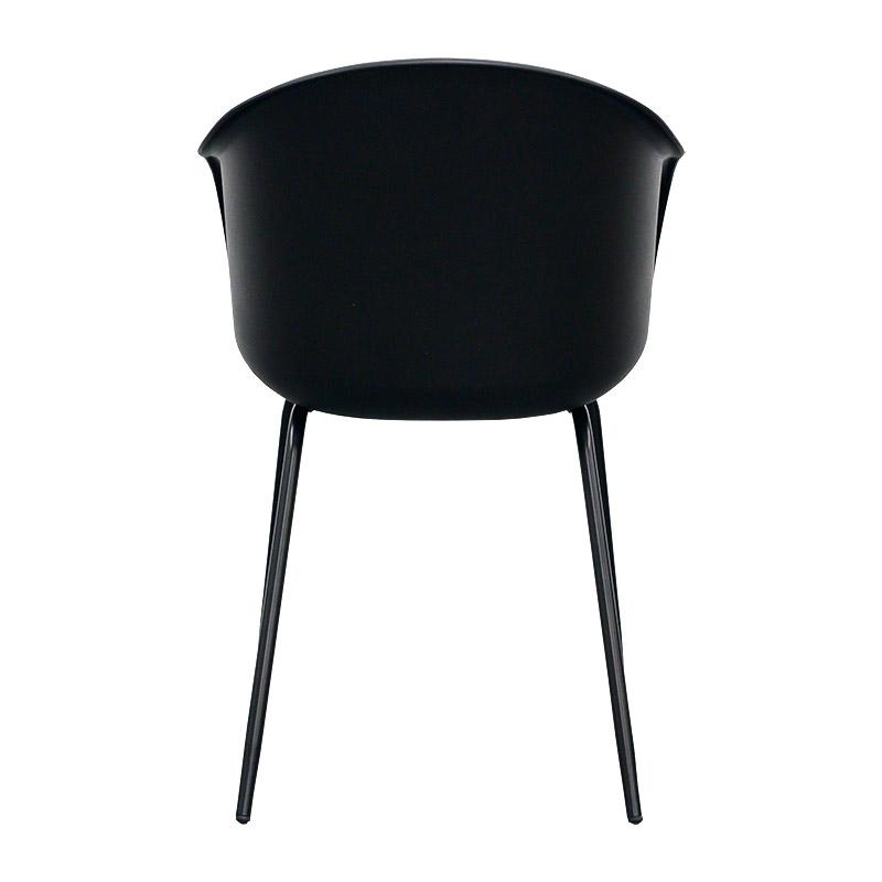 Kaida | Plastic Mid Century Dining Chairs | Set Of 2 | Black
