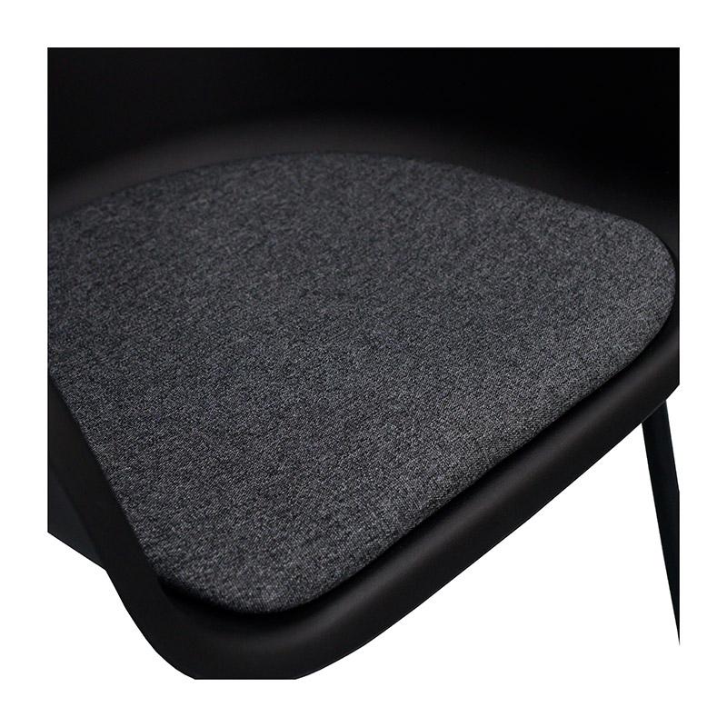 Kaida | Plastic Mid Century Dining Chairs | Set Of 2 | Black