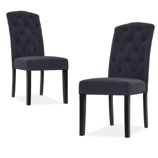 dark grey fabric dining chairs | Dark Grey