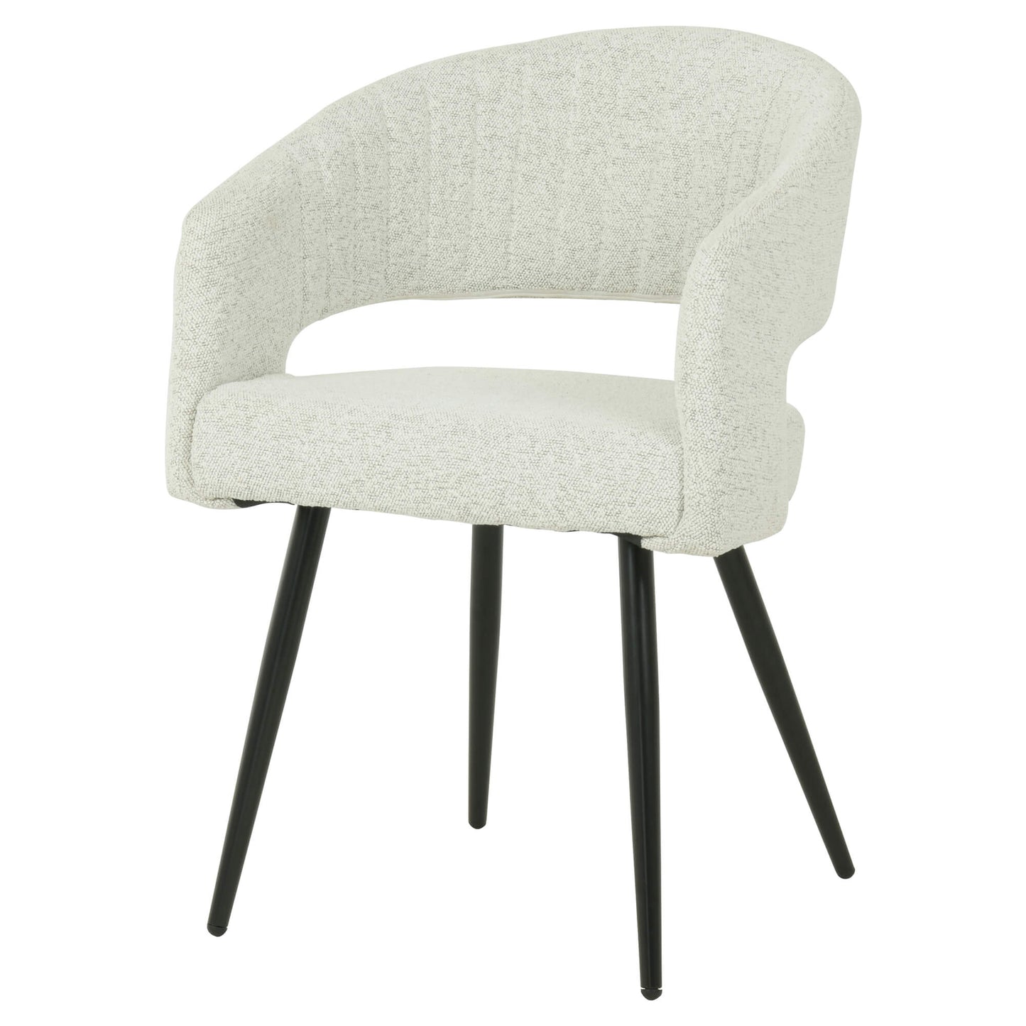 Renwick | Boucle Modern Metal Fabric Dining Chairs | Set Of 2 | Sand