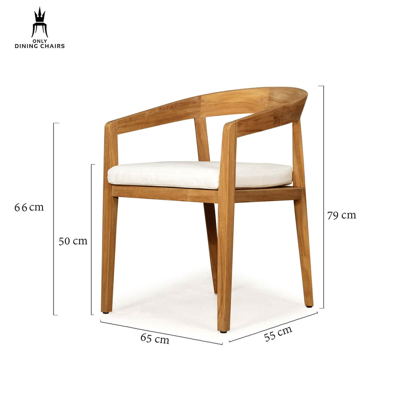 Shoalhaven | Natural, White, Outdoor Mid Century Wooden Dining Chair | Natural