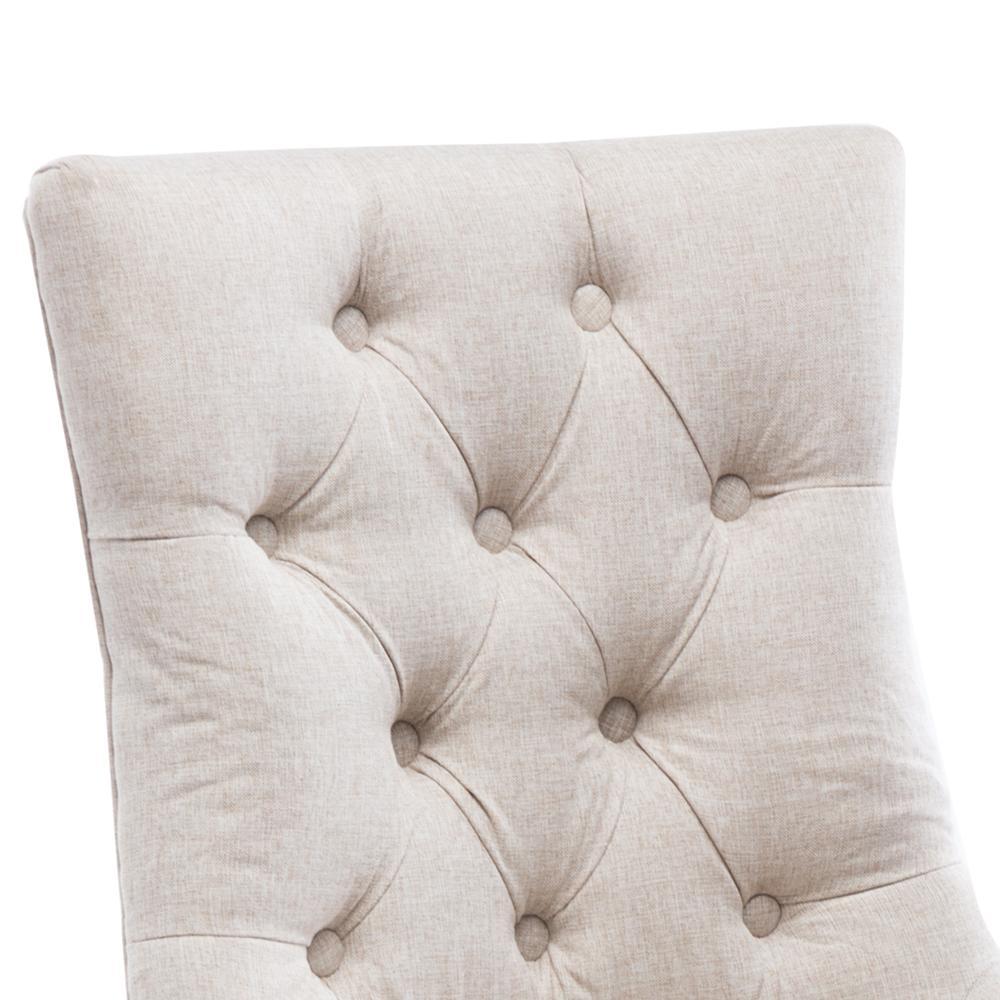 La Pyrenee | Fabric French Provincial Wooden Dining Chairs | Set Of 2 | Beige