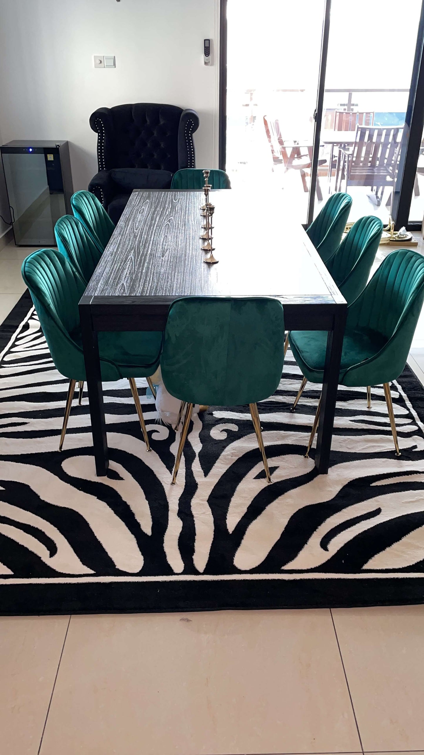 Electra | Modern Velvet Dining Chairs Australia | Set Of 2 | Green