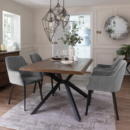 Grey Velvet Dining Chairs