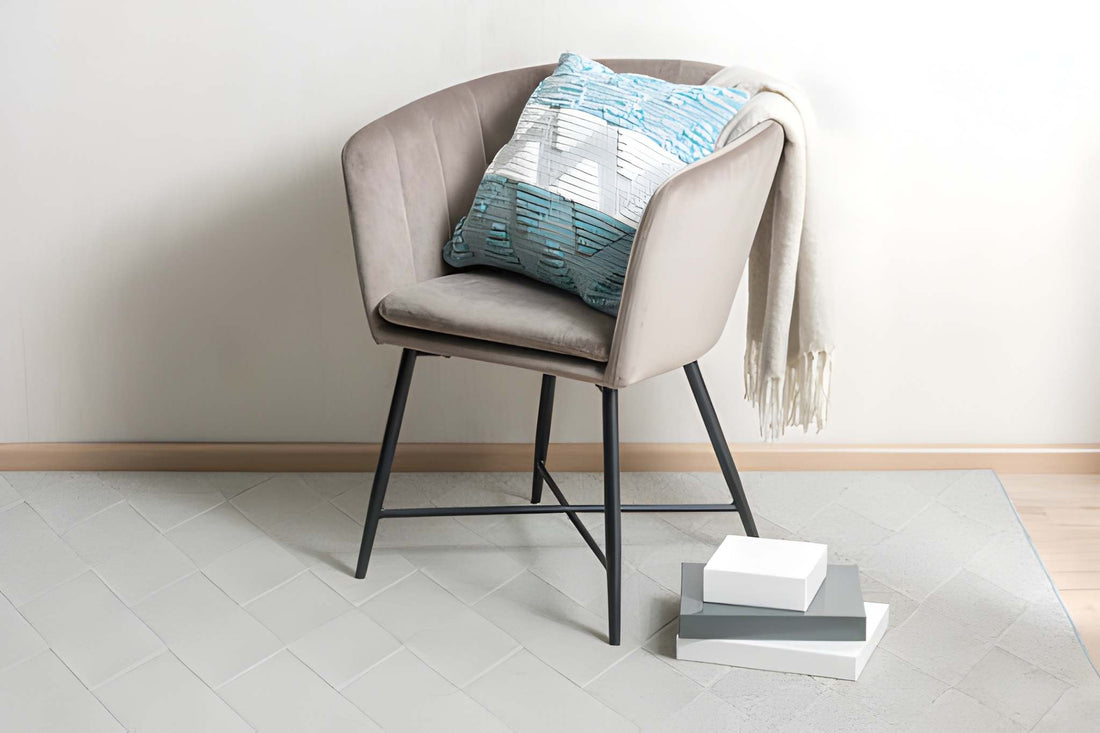 Grey velvet dining chairs 