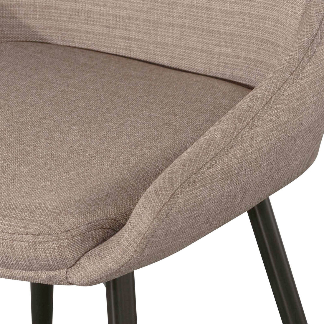 Brown Grey, Upholstered, Modern Dining Chair