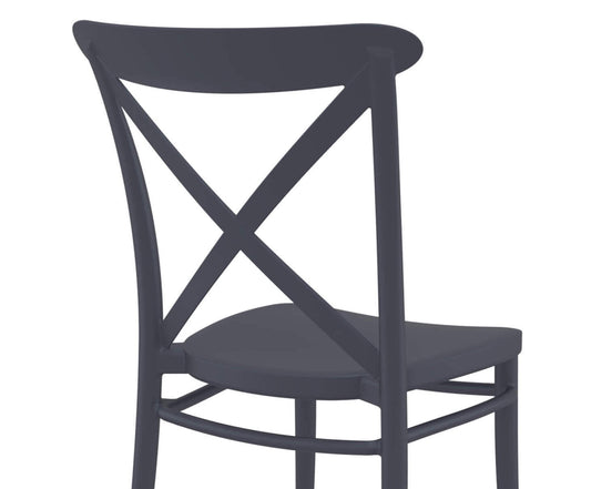 Dark Grey Outside Dining Chair