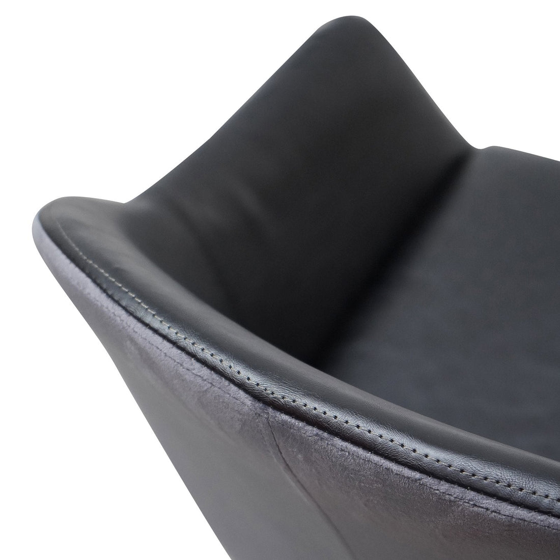 Black Leather Dining chairs with arms