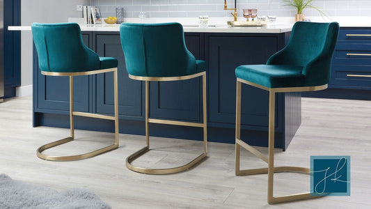 Velvet Bar Stools That Add a Luxe Edge to Any Kitchen