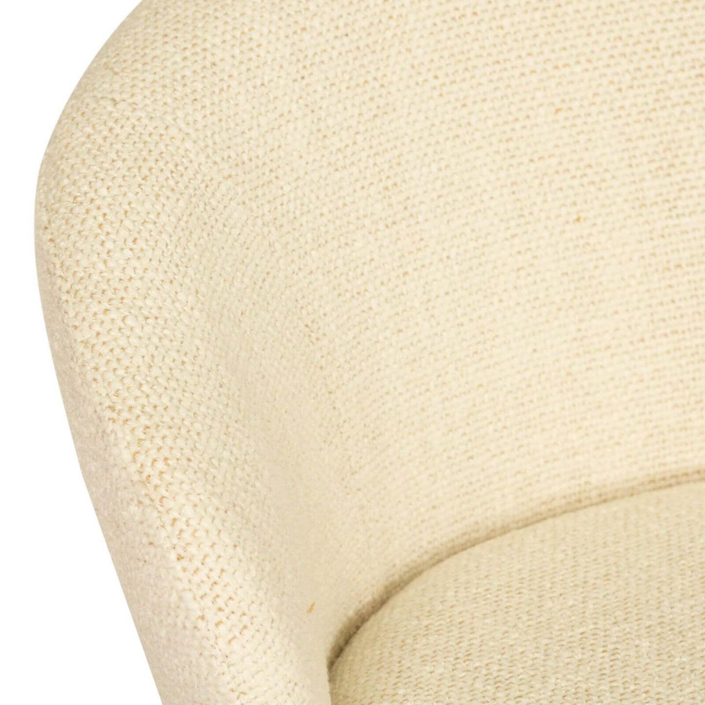 Atrium | Coastal Black Metal Natural Fabric Bar Stools | Natural With White