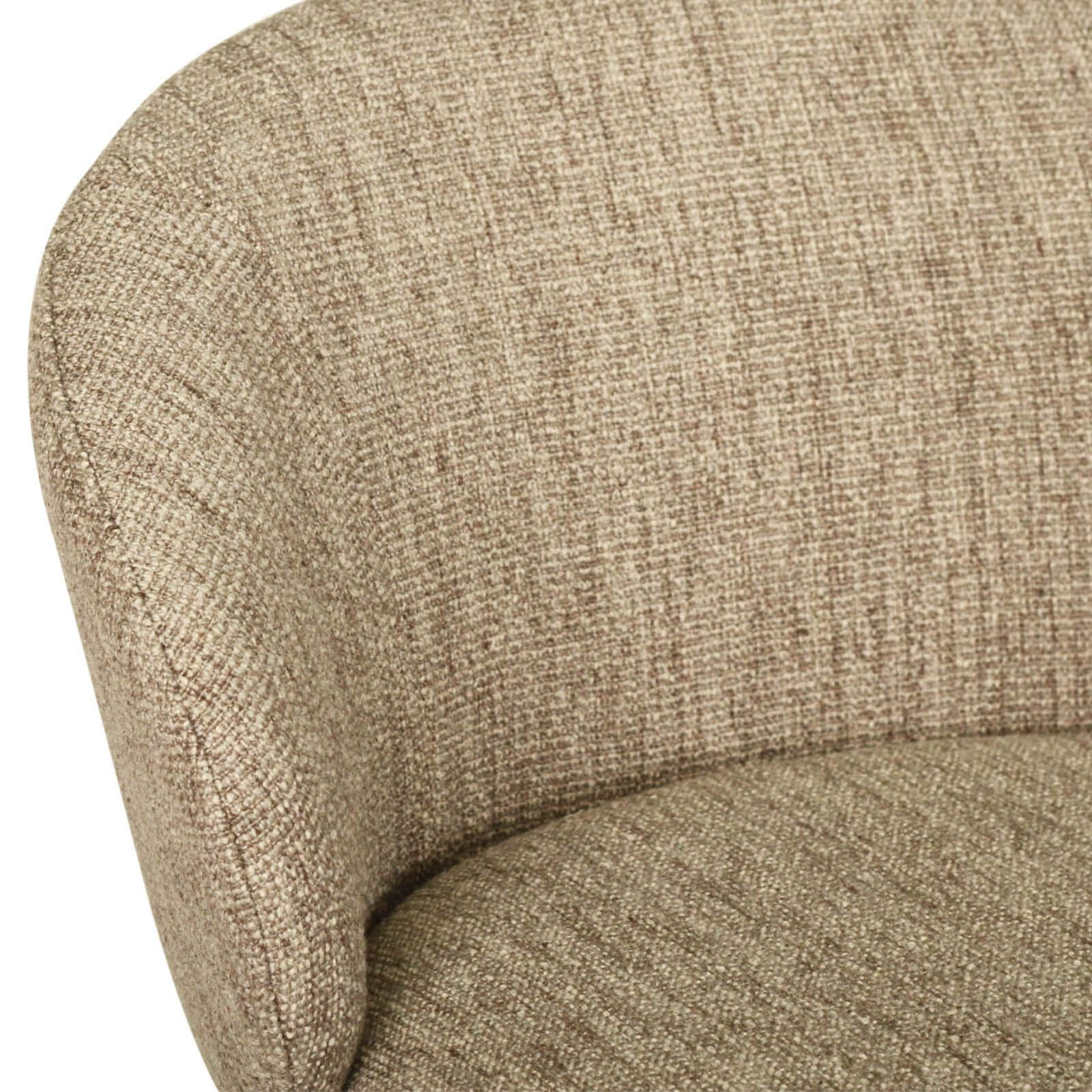 Atrium | Coastal Black Metal Natural Fabric Bar Stools | Pebble With Black