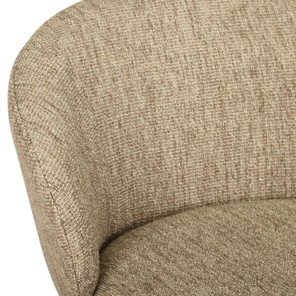 Atrium | Coastal Black Metal Natural Fabric Bar Stools | Pebble With Black