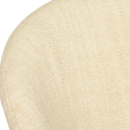 Atrium | Coastal Metal Natural Pebble Fabric Dining Chairs | Natural With White