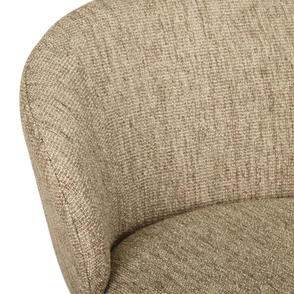Atrium | Coastal Black Metal Natural Fabric Bar Stools | Pebble With White