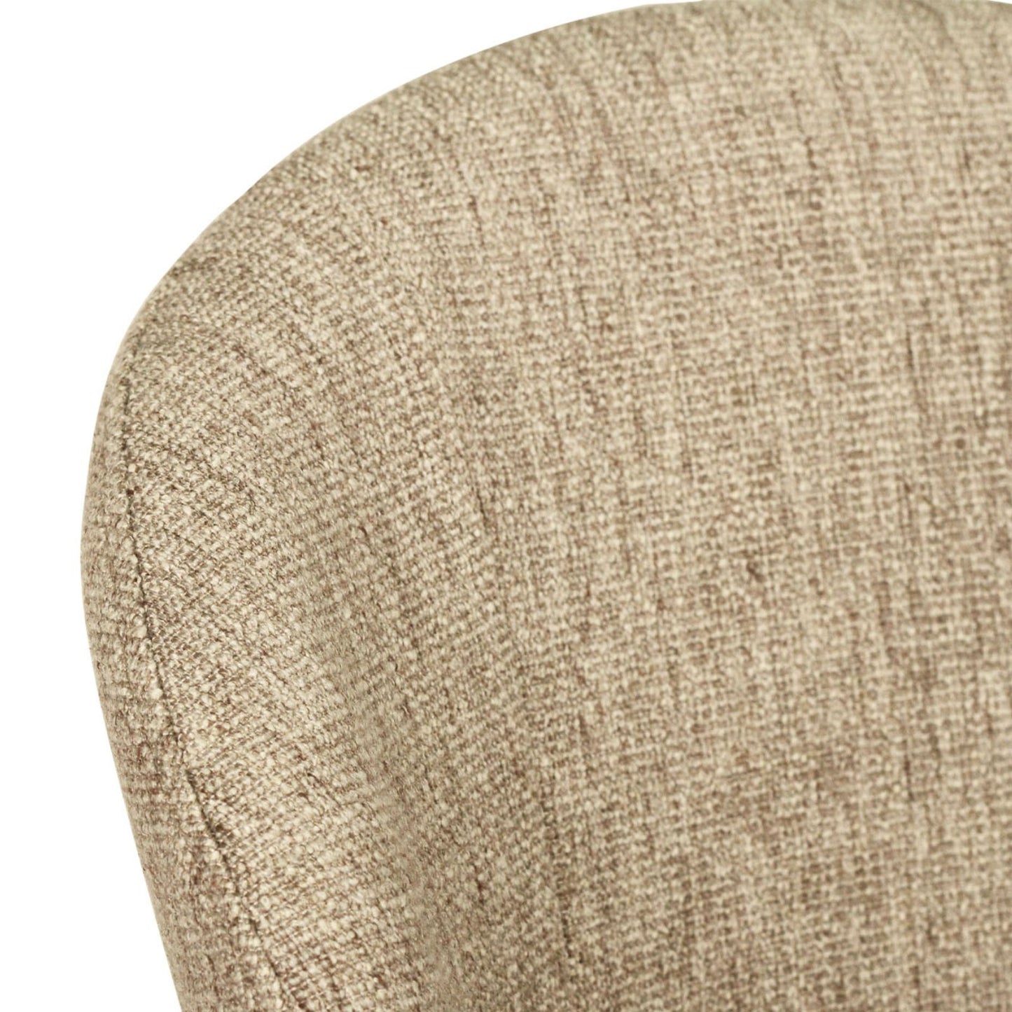 Atrium | Coastal Metal Natural Pebble Fabric Dining Chairs | Pebble With White