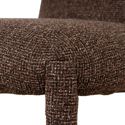 Adelphi | Metal Modern Cinnamon Sand Weave Fabric Dining Chairs | Cinnamon