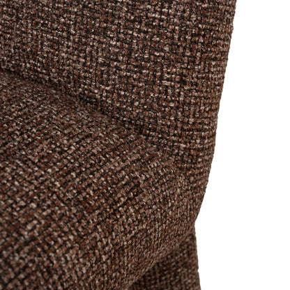 Adelphi | Metal Modern Cinnamon Sand Weave Fabric Dining Chairs | Cinnamon