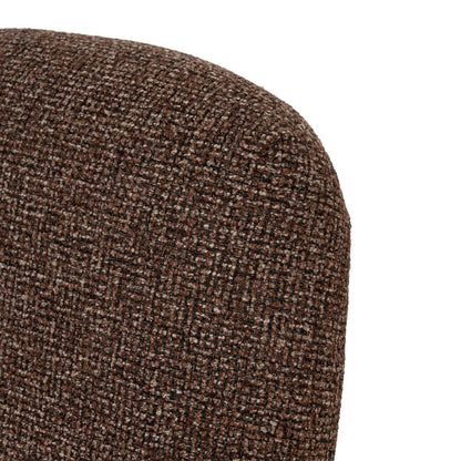 Adelphi | Metal Modern Cinnamon Sand Weave Fabric Dining Chairs | Cinnamon