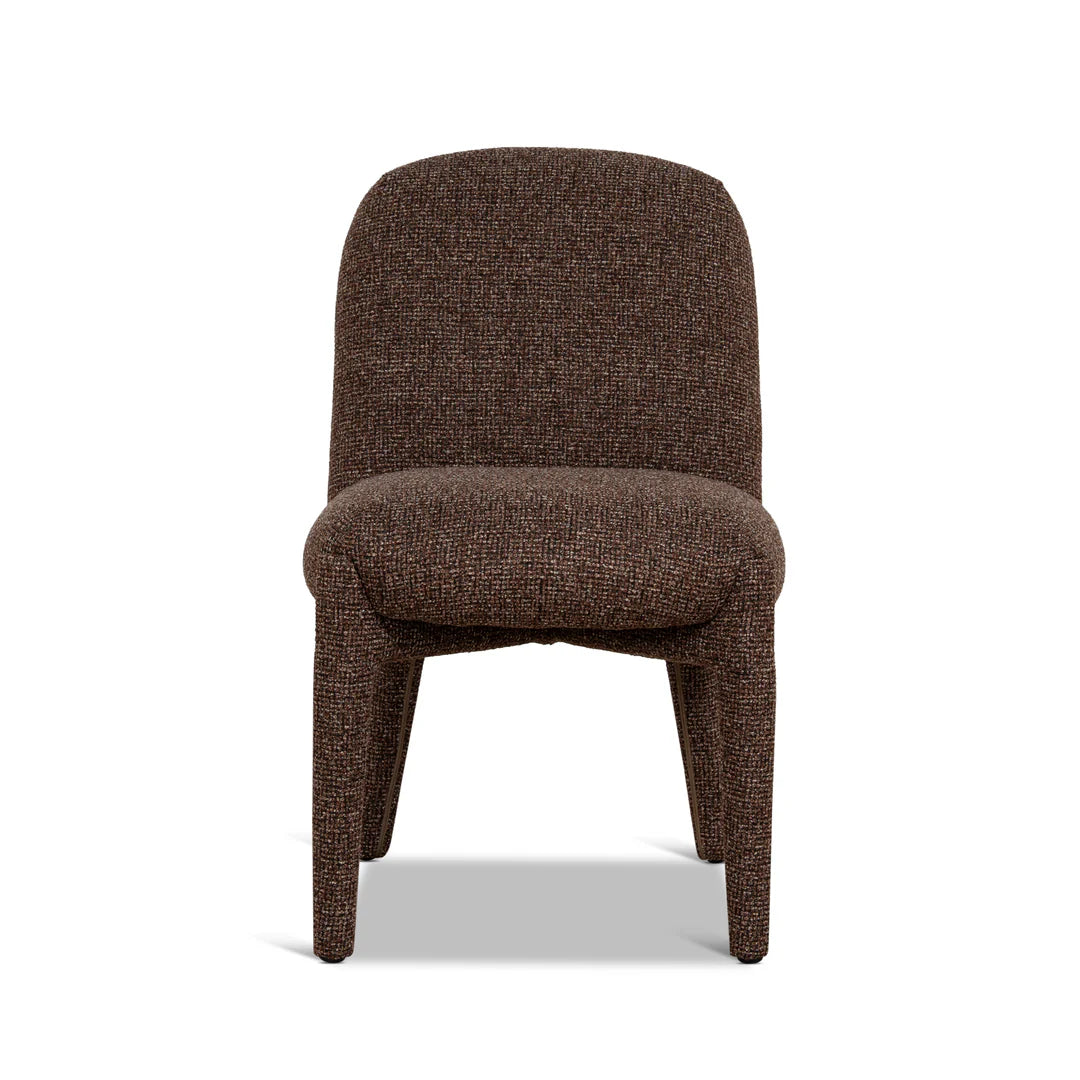 Adelphi | Metal Modern Cinnamon Sand Weave Fabric Dining Chairs | Cinnamon