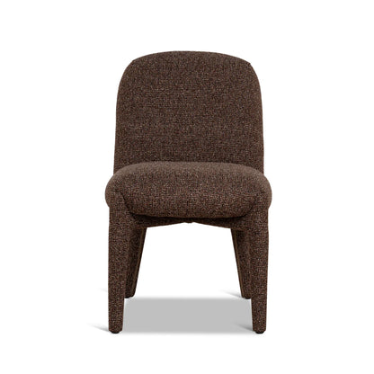 Adelphi | Metal Modern Cinnamon Sand Weave Fabric Dining Chairs | Cinnamon