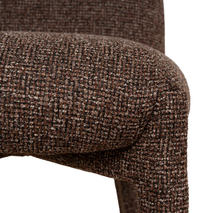 Adelphi | Metal Modern Cinnamon Sand Weave Fabric Dining Chairs | Cinnamon