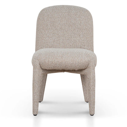 Adelphi | Metal Modern Cinnamon Sand Weave Fabric Dining Chairs | Sand