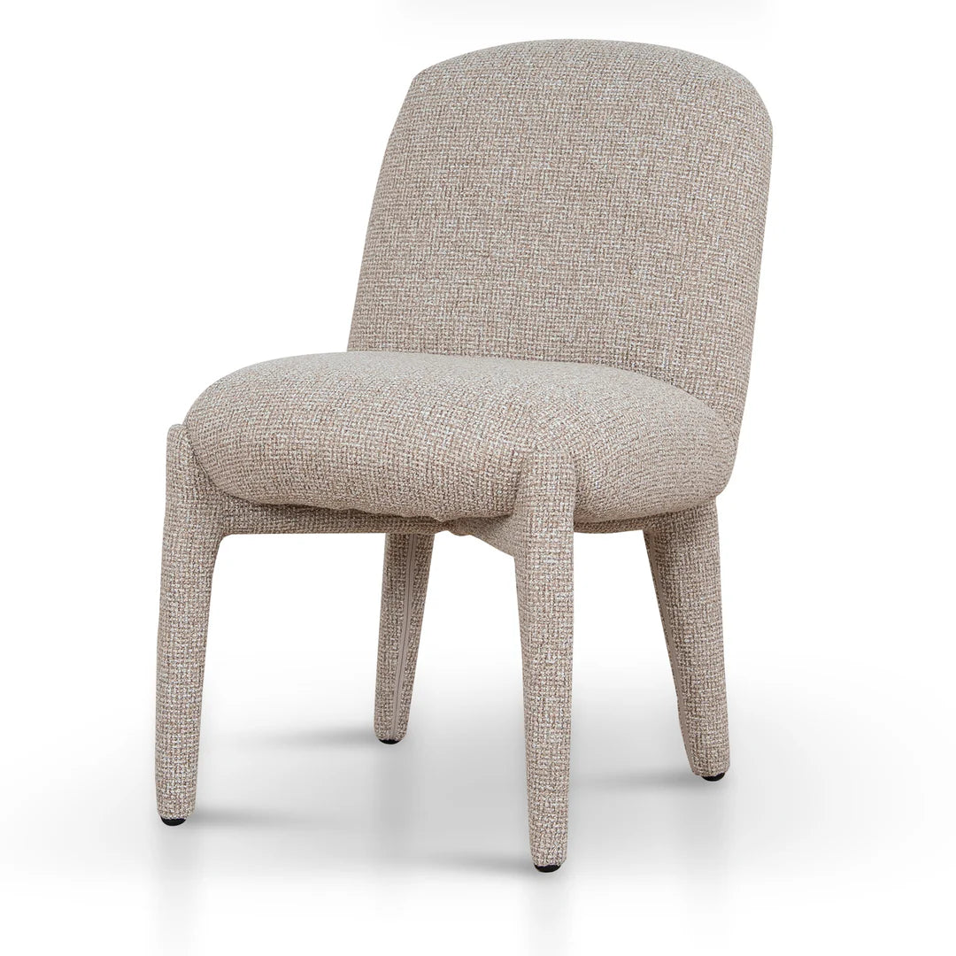 Adelphi | Metal Modern Cinnamon Sand Weave Fabric Dining Chairs | Sand