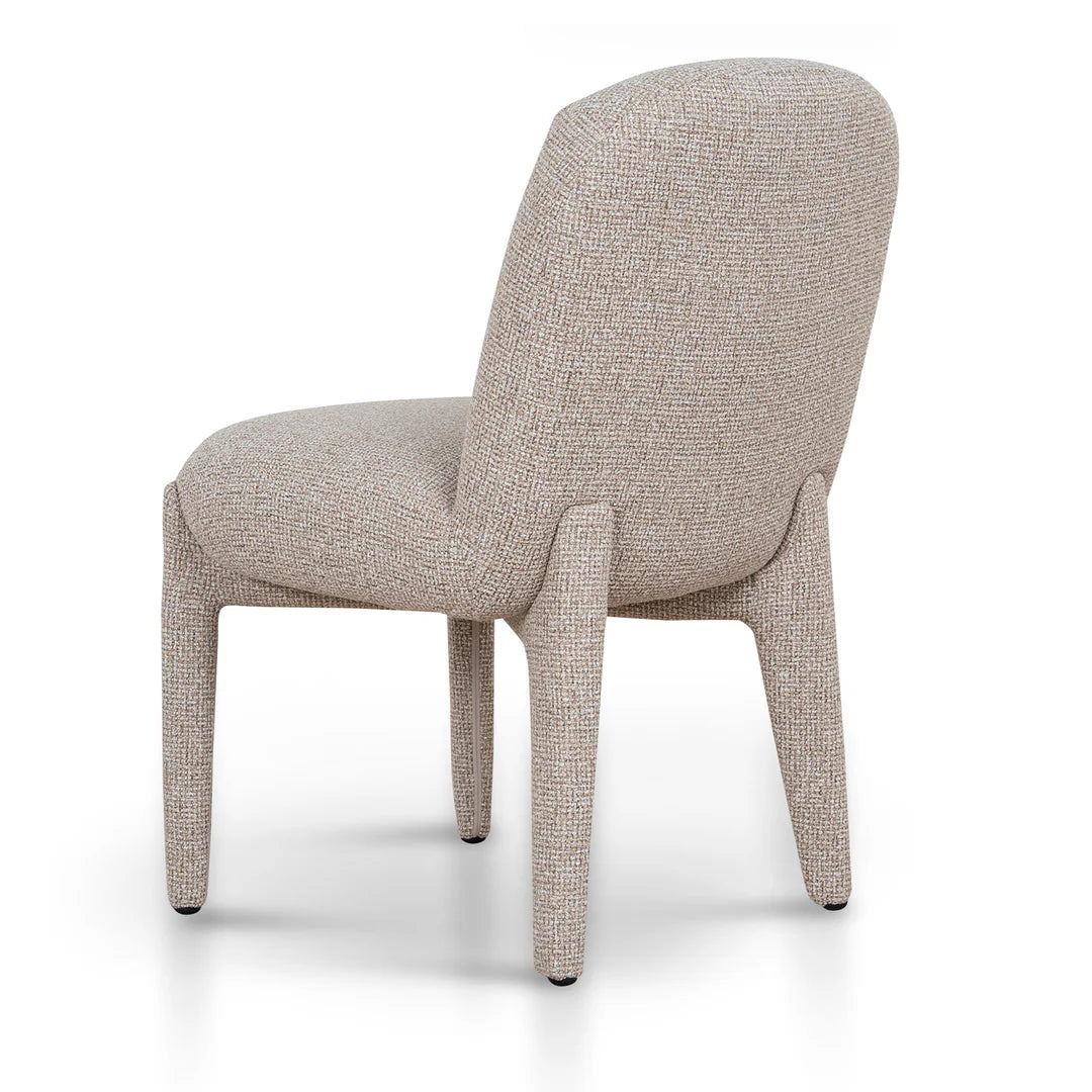 Adelphi | Metal Modern Cinnamon Sand Weave Fabric Dining Chairs | Sand