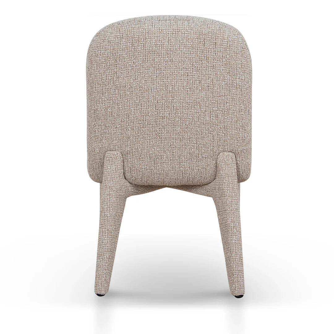 Adelphi | Metal Modern Cinnamon Sand Weave Fabric Dining Chairs | Sand