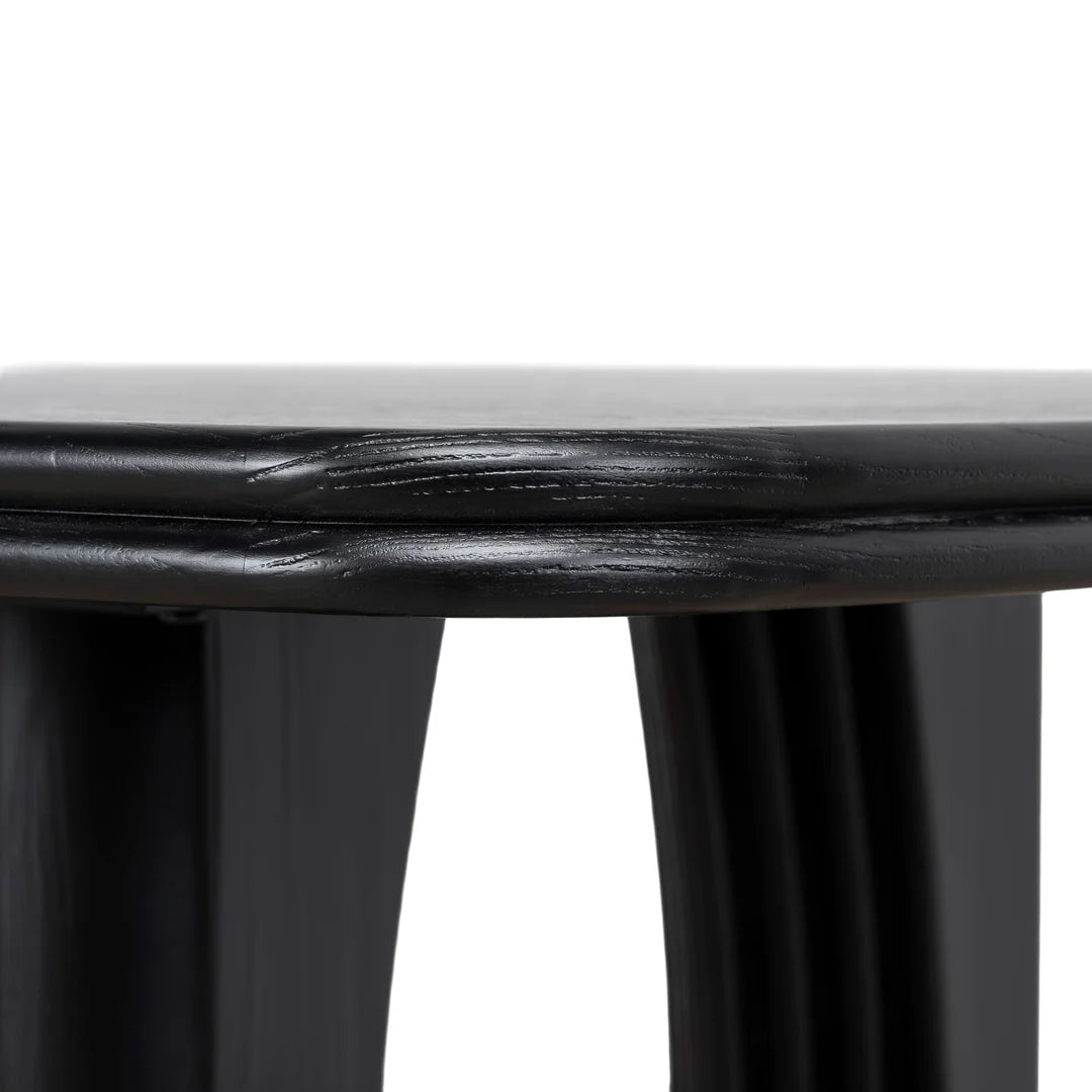 Agar | Contemporary Black Natural Walnut Wooden 1.8m Rectangular Dining Table | Black