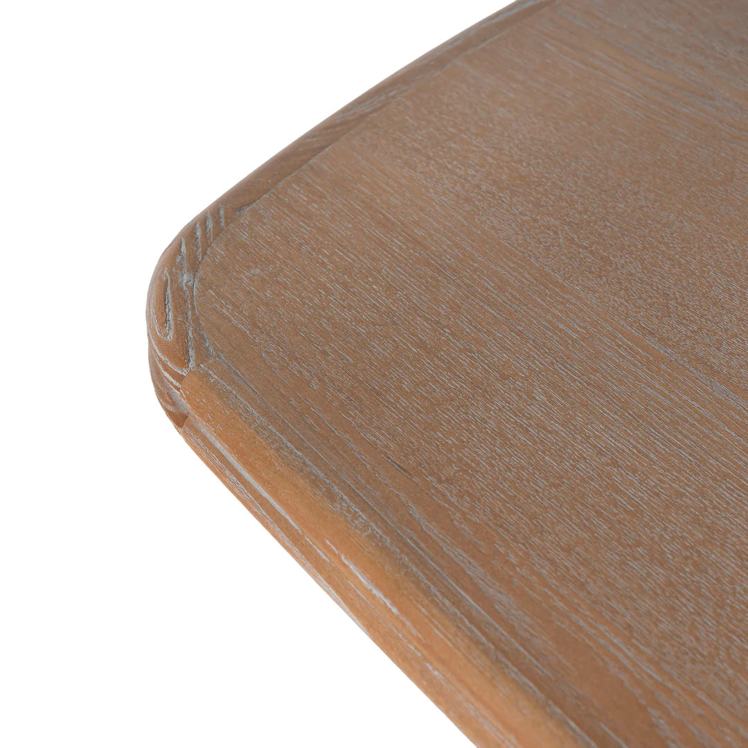 Agar | Contemporary Black Natural Walnut Wooden 1.8m Rectangular Dining Table | Natural