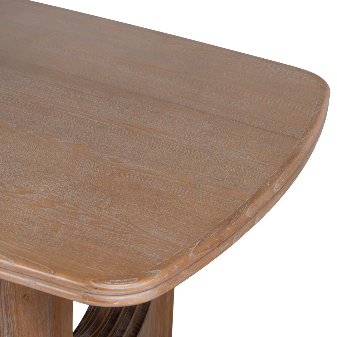 Agar | Contemporary Black Natural Walnut Wooden 1.8m Rectangular Dining Table | Natural